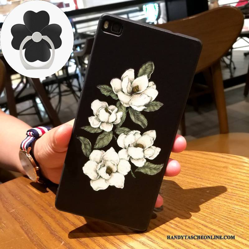 Hülle Huawei P8 Prägung Trend Hellblau, Case Huawei P8 Schutz Kunst Hängende Verzierungen