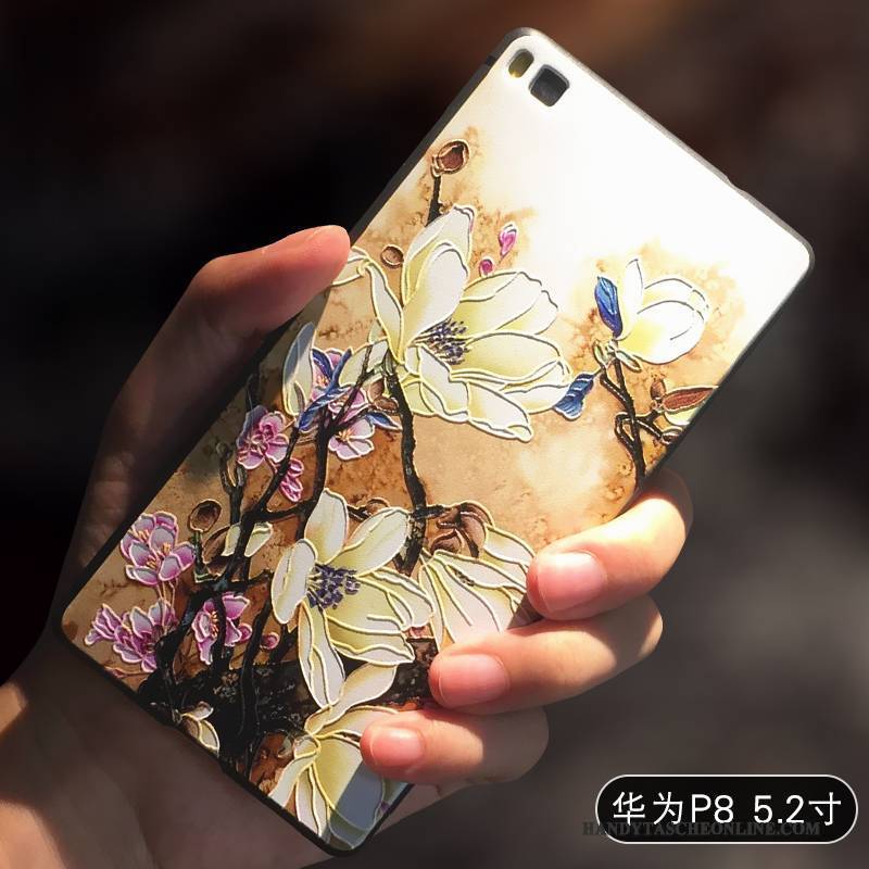 Hülle Huawei P8 Taschen Anti-sturz Gelb, Case Huawei P8 Kreativ Persönlichkeit Rosa