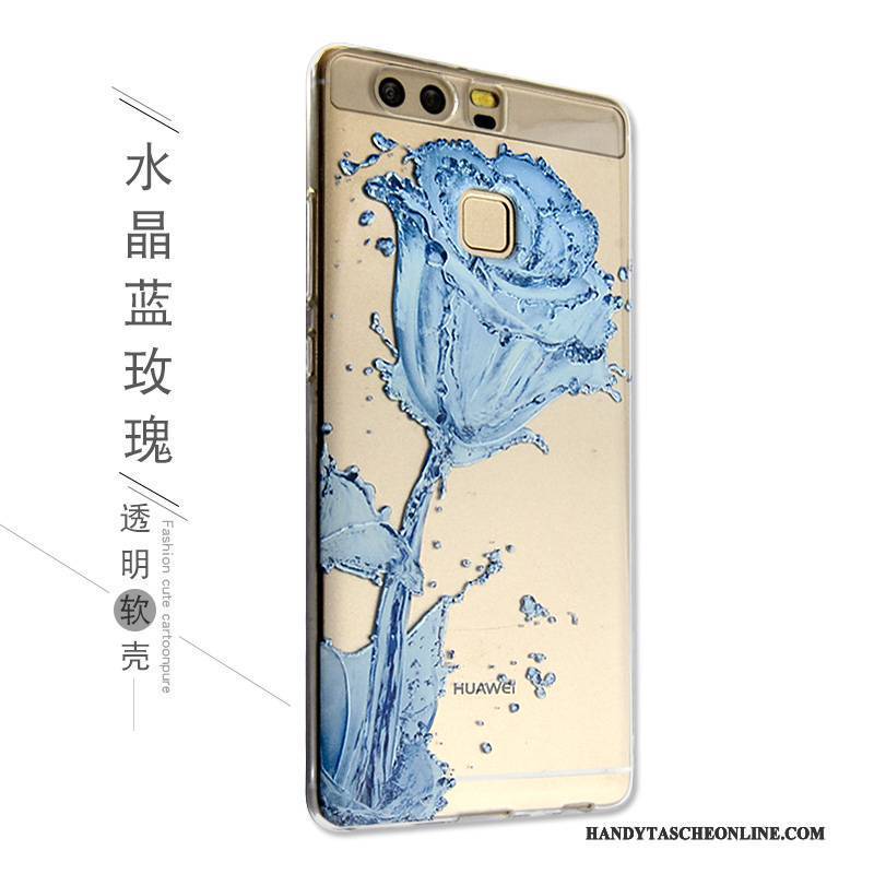 Hülle Huawei P9 Karikatur Handyhüllen Nette, Case Huawei P9 Silikon Rosa Anti-sturz