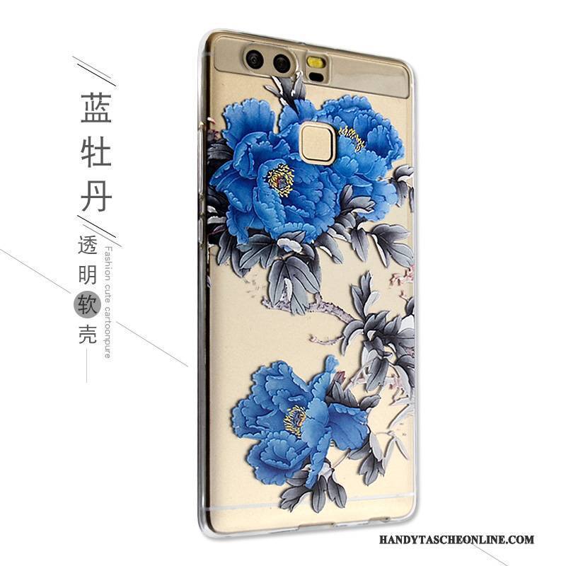 Hülle Huawei P9 Karikatur Handyhüllen Nette, Case Huawei P9 Silikon Rosa Anti-sturz