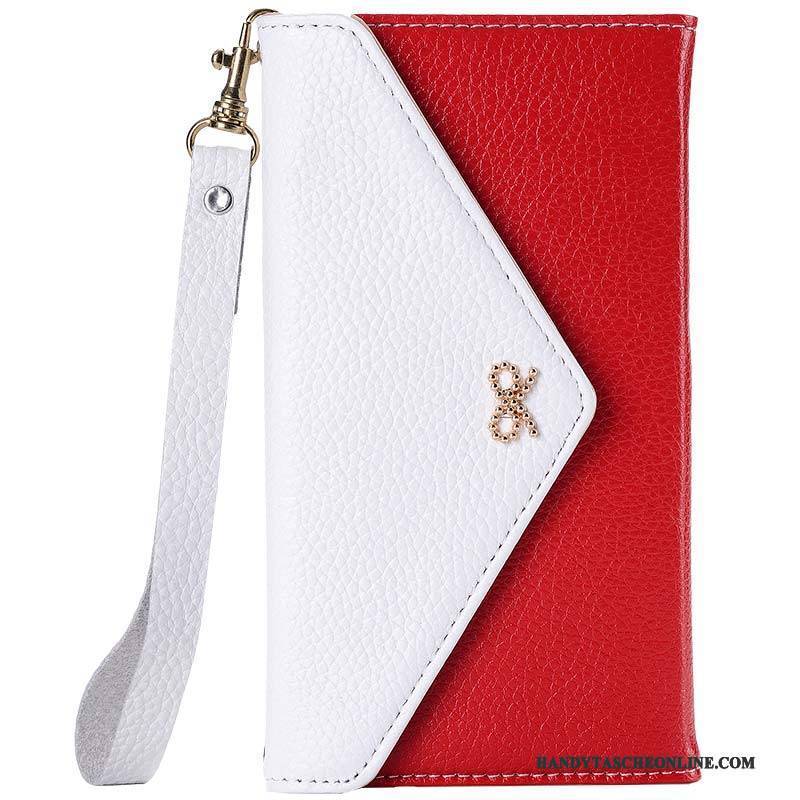 Hülle Huawei P9 Lite Mode Jugend Handyhüllen, Case Huawei P9 Lite Taschen Rot Hängende Verzierungen