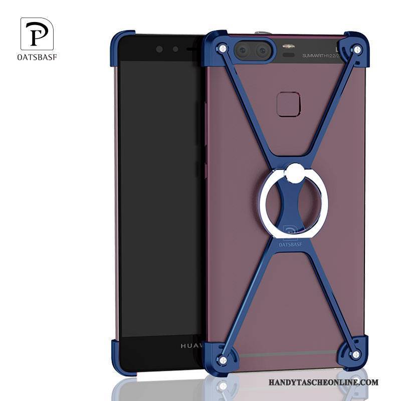 Hülle Huawei P9 Plus Kreativ Anti-sturz Ring, Case Huawei P9 Plus Metall Silber Handyhüllen