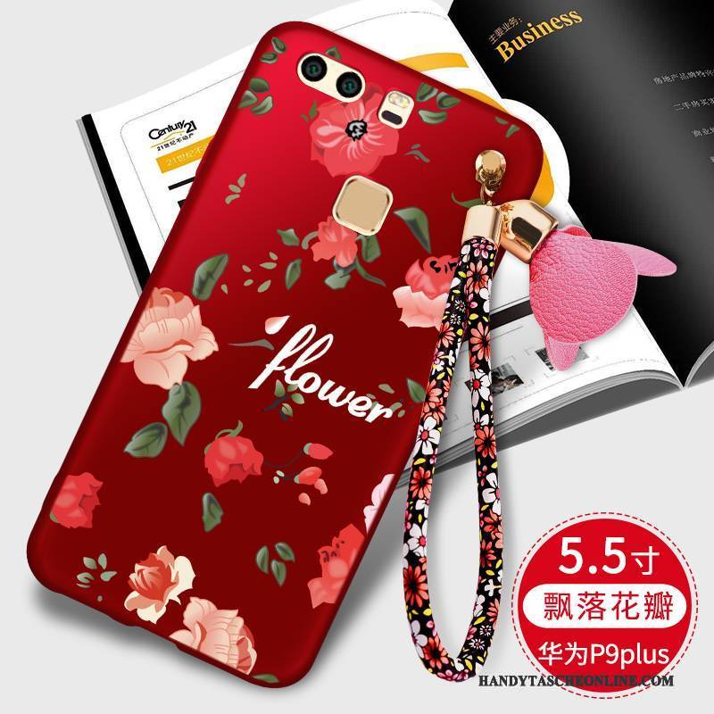 Hülle Huawei P9 Plus Kreativ Rot Trendmarke, Case Huawei P9 Plus Taschen Handyhüllen Persönlichkeit