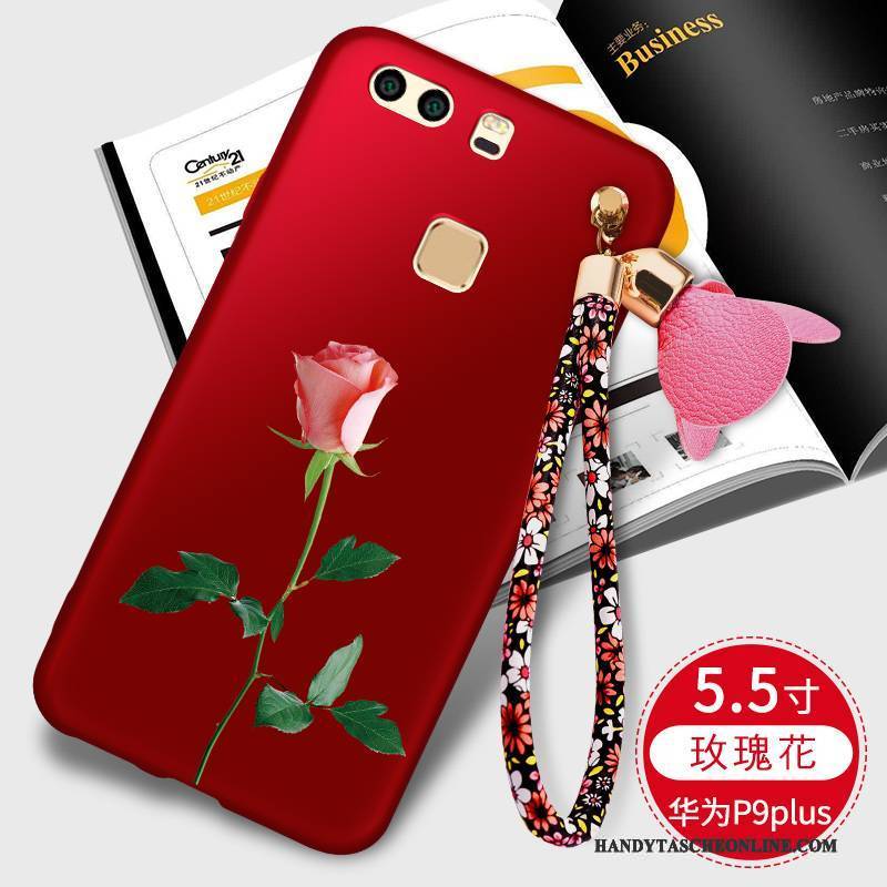 Hülle Huawei P9 Plus Kreativ Rot Trendmarke, Case Huawei P9 Plus Taschen Handyhüllen Persönlichkeit