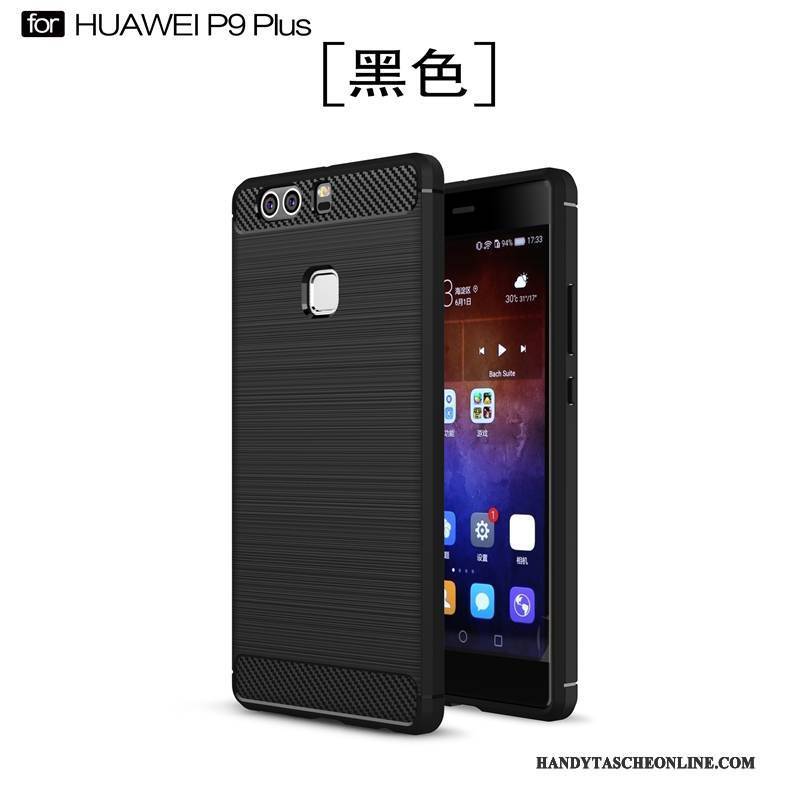 Hülle Huawei P9 Plus Silikon Neu Trend, Case Huawei P9 Plus Taschen Handyhüllen Schwarz