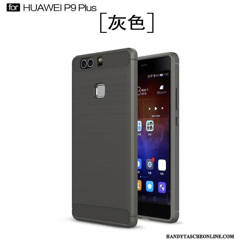 Hülle Huawei P9 Plus Silikon Neu Trend, Case Huawei P9 Plus Taschen Handyhüllen Schwarz