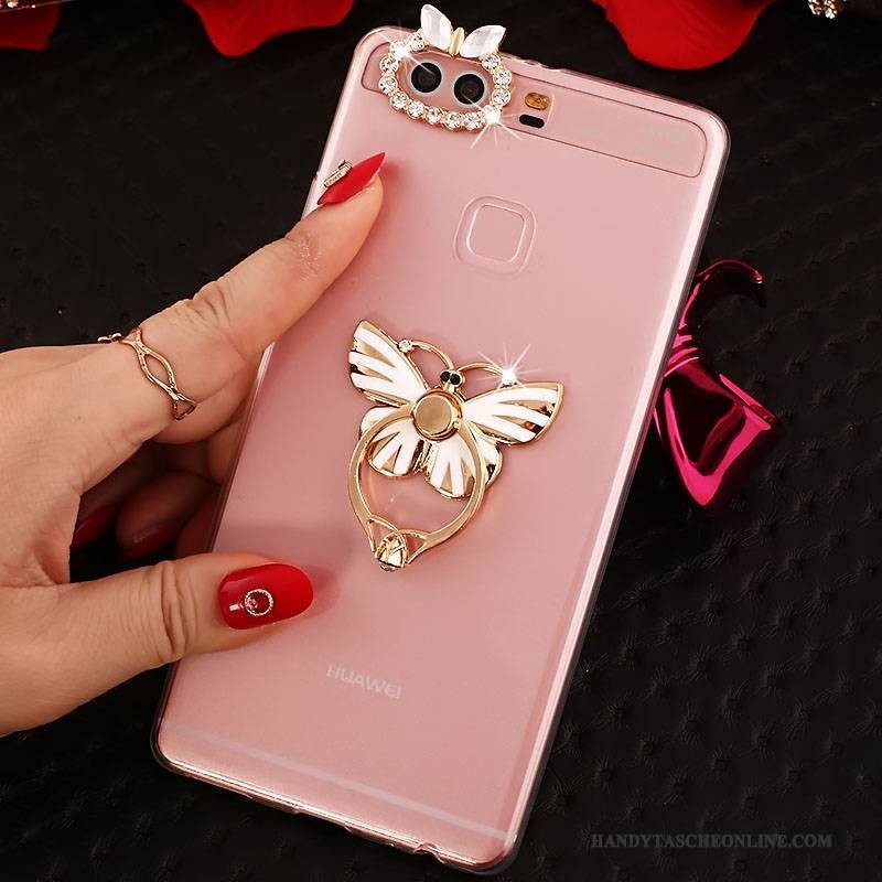 Hülle Huawei P9 Plus Silikon Rosa Anti-sturz, Case Huawei P9 Plus Weiche Handyhüllen Dünne