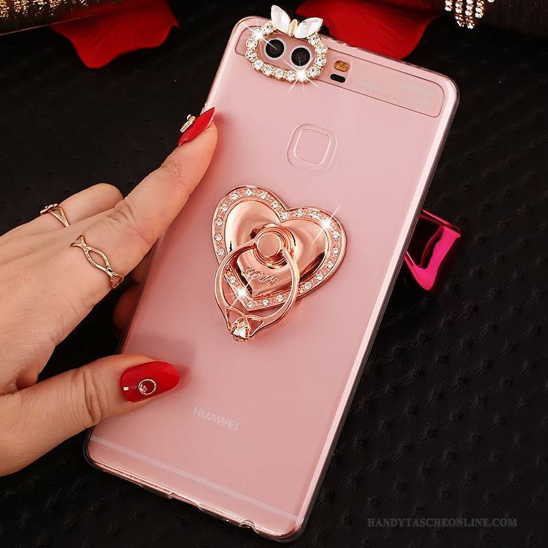 Hülle Huawei P9 Plus Silikon Rosa Anti-sturz, Case Huawei P9 Plus Weiche Handyhüllen Dünne