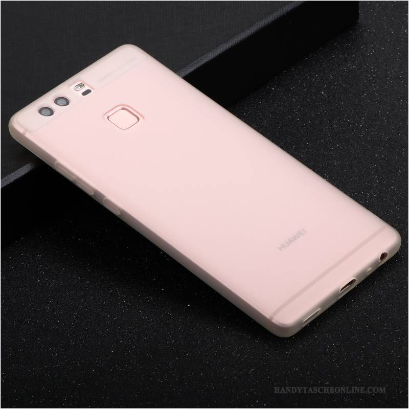 Hülle Huawei P9 Plus Silikon Rot Nubuck, Case Huawei P9 Plus Taschen Handyhüllen Anti-sturz