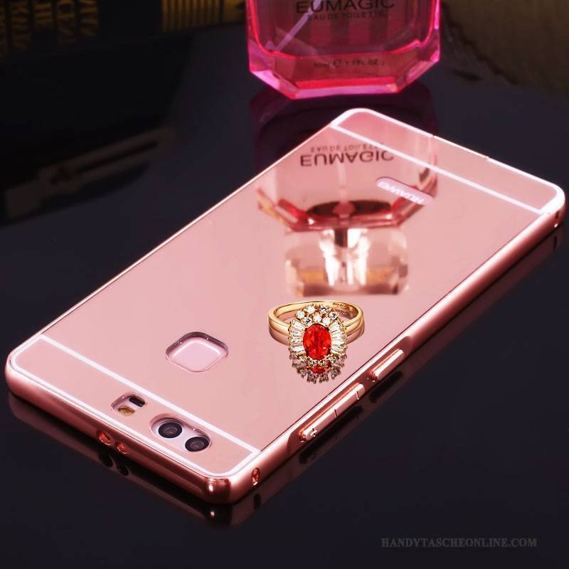 Hülle Huawei P9 Plus Strass Anti-sturz Einfach, Case Huawei P9 Plus Schutz Rosa Grenze