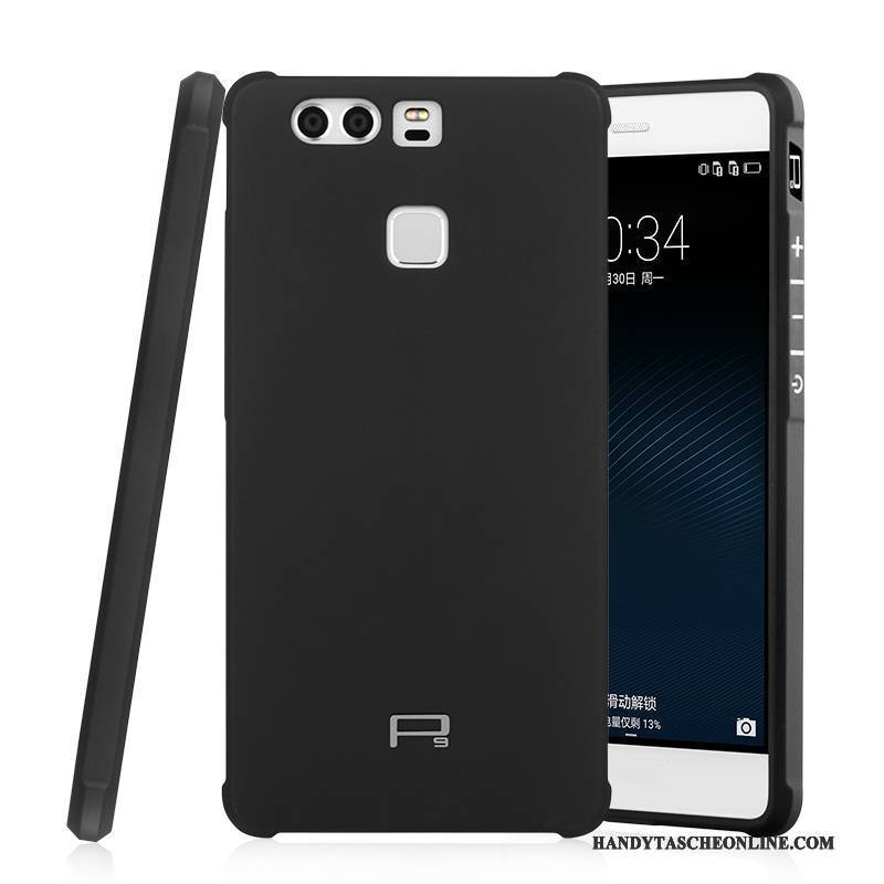 Hülle Huawei P9 Plus Weiche Dunkelblau Jugend, Case Huawei P9 Plus Silikon Trend Schwarz