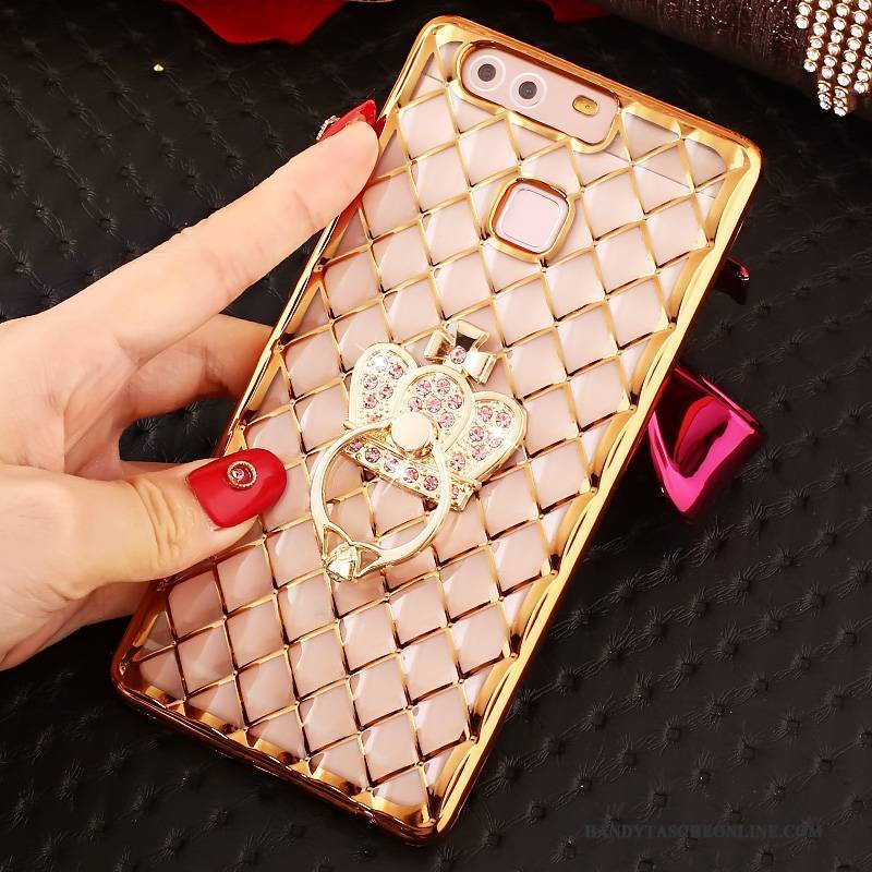 Hülle Huawei P9 Plus Weiche Gold Schlank, Case Huawei P9 Plus Strass Anti-sturz Handyhüllen