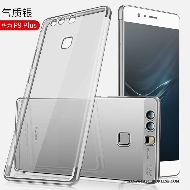 Hülle Huawei P9 Plus Weiche Transparent Handyhüllen, Case Huawei P9 Plus Taschen Blau Trendmarke