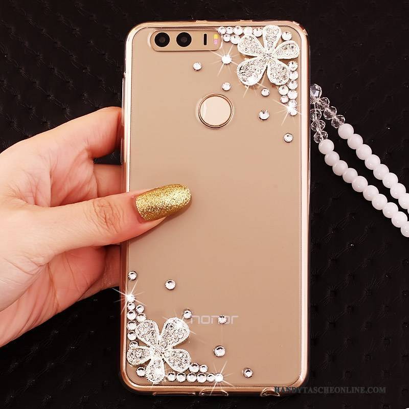 Hülle Huawei P9 Schutz Handyhüllen Ring, Case Huawei P9 Strass Gold