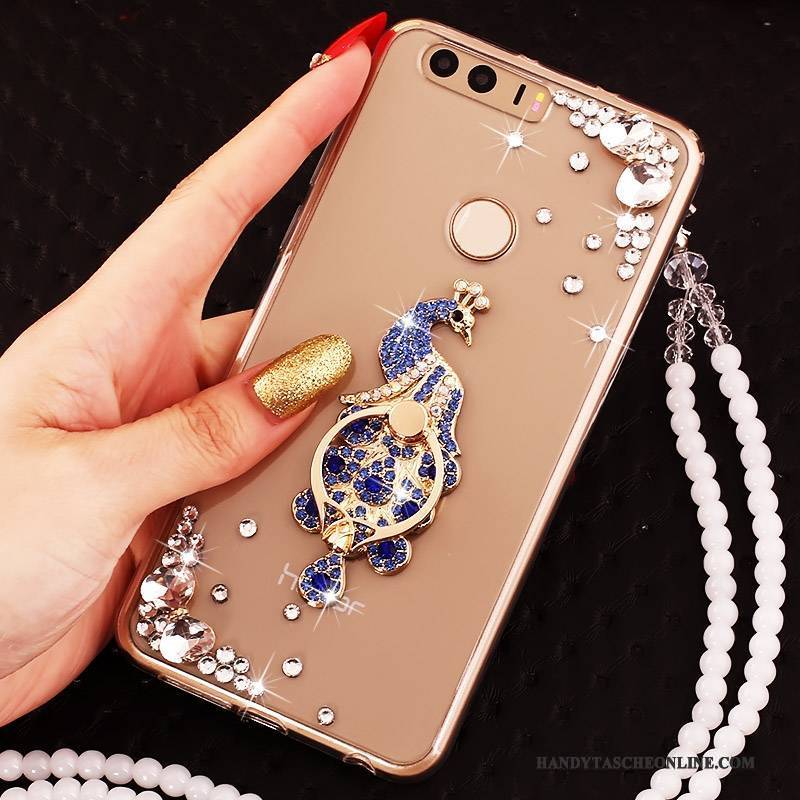 Hülle Huawei P9 Schutz Handyhüllen Ring, Case Huawei P9 Strass Gold