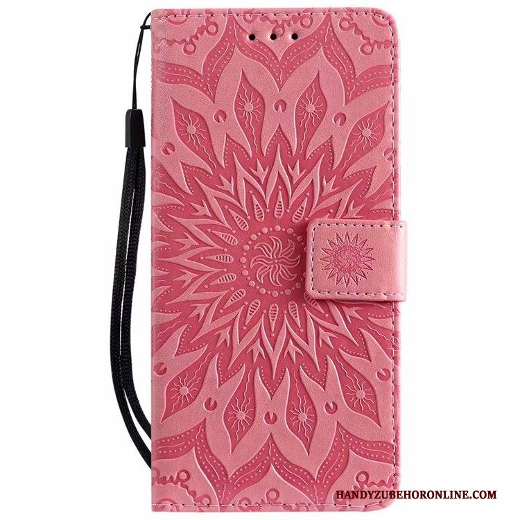 Hülle Huawei Y5 2019 Folio Anti-sturz Muster, Case Huawei Y5 2019 Taschen Handyhüllen Rosa