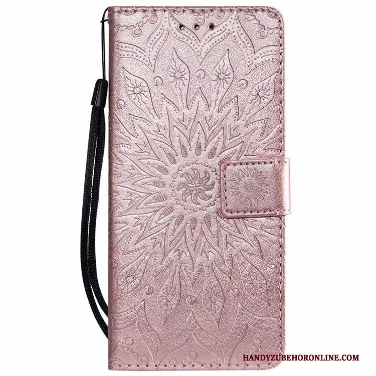 Hülle Huawei Y5 2019 Folio Anti-sturz Muster, Case Huawei Y5 2019 Taschen Handyhüllen Rosa