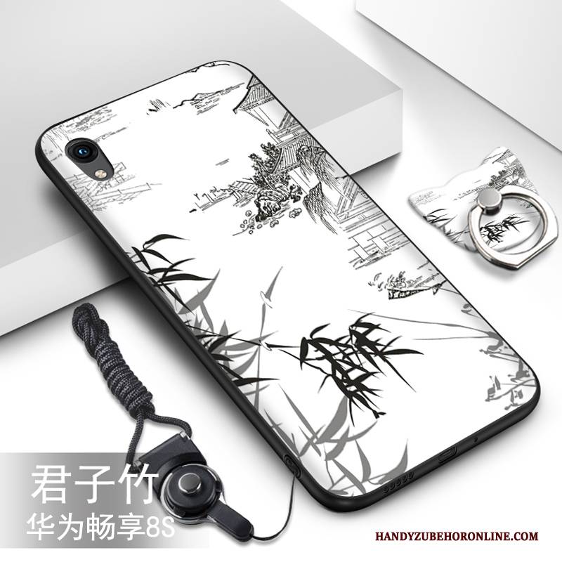 Hülle Huawei Y5 2019 Silikon Handyhüllen Anti-sturz, Case Huawei Y5 2019 Karikatur Grün