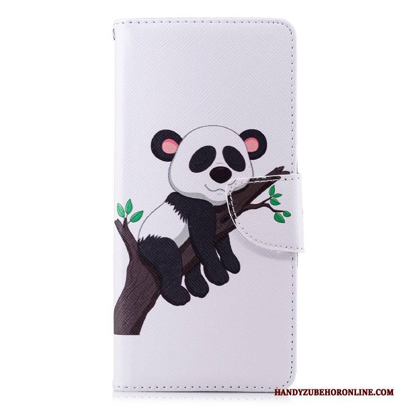 Hülle Huawei Y6 2018 Lederhülle Anti-sturz Weiß, Case Huawei Y6 2018 Schutz