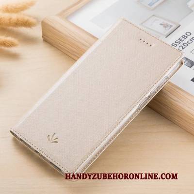 Hülle Huawei Y6 2018 Schutz Nubuck Blau, Case Huawei Y6 2018 Lederhülle Handyhüllen Anti-sturz