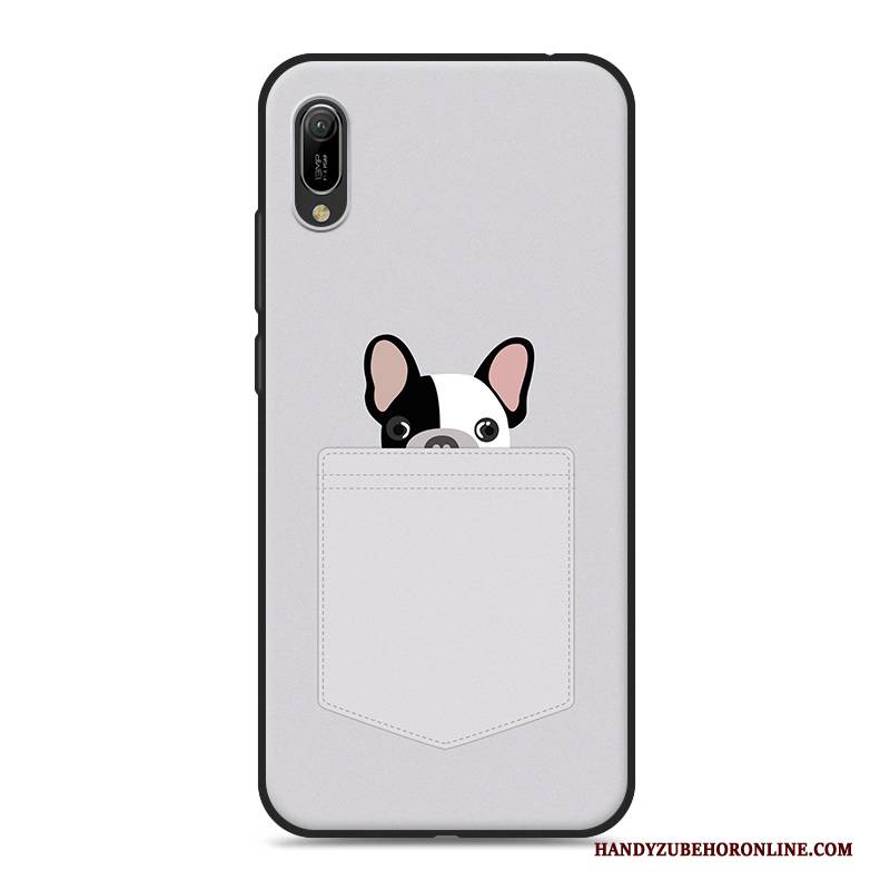 Hülle Huawei Y6 2019 Karikatur Nette Einfach, Case Huawei Y6 2019 Silikon Persönlichkeit Netto Rot