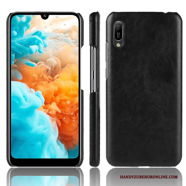 Hülle Huawei Y6 2019 Leder Schwer Rot, Case Huawei Y6 2019 Schutz Handyhüllen Muster