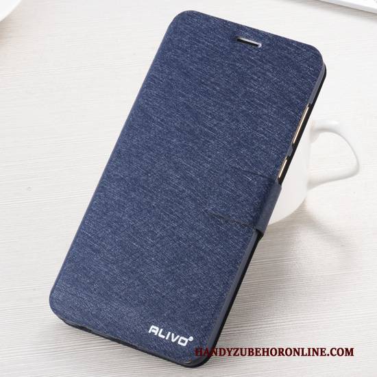 Hülle Huawei Y6 2019 Schutz Anti-sturz Nubuck, Case Huawei Y6 2019 Taschen Blau Hängende Verzierungen