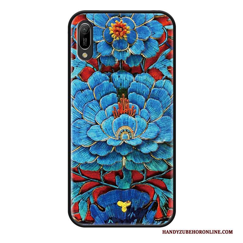 Hülle Huawei Y6 2019 Weiche Chinesische Art Anti-sturz, Case Huawei Y6 2019 Luxus Grün Hängende Verzierungen