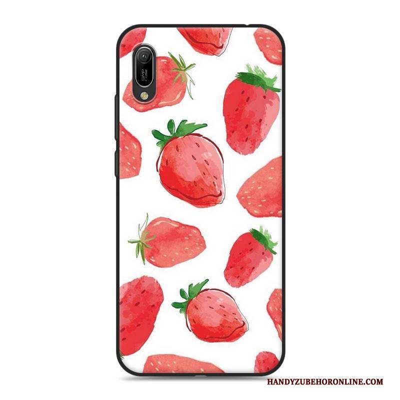 Hülle Huawei Y6 2019 Weiche Handyhüllen Weiß, Case Huawei Y6 2019 Karikatur