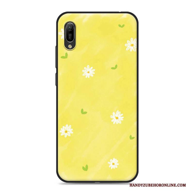 Hülle Huawei Y6 2019 Weiche Handyhüllen Weiß, Case Huawei Y6 2019 Karikatur