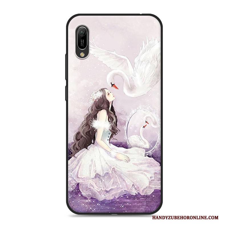 Hülle Huawei Y6 2019 Weiche Hängende Verzierungen Rot, Case Huawei Y6 2019 Karikatur Handyhüllen