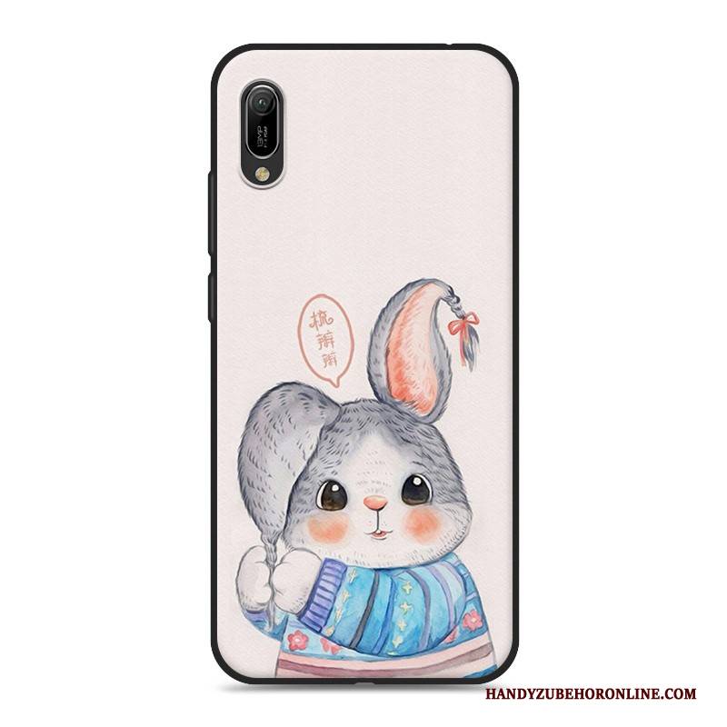 Hülle Huawei Y6 2019 Weiche Hängende Verzierungen Rot, Case Huawei Y6 2019 Karikatur Handyhüllen