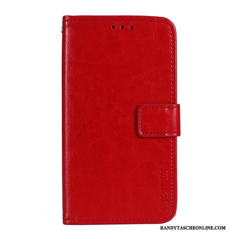 Hülle Huawei Y6 Pro 2017 Folio Rot, Case Huawei Y6 Pro 2017 Lederhülle