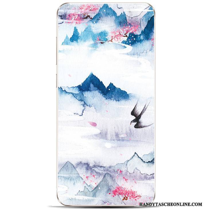 Hülle Huawei Y6 Pro 2017 Schutz Chinesische Art Schön, Case Huawei Y6 Pro 2017 Weiche Landschaft Handyhüllen