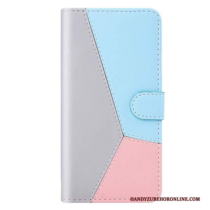 Hülle Huawei Y6s Karikatur Blau Karte, Case Huawei Y6s Folio Einfach Handyhüllen