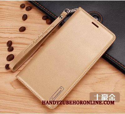 Hülle Huawei Y7 2018 Leder Gold Anti-sturz, Case Huawei Y7 2018 Schutz