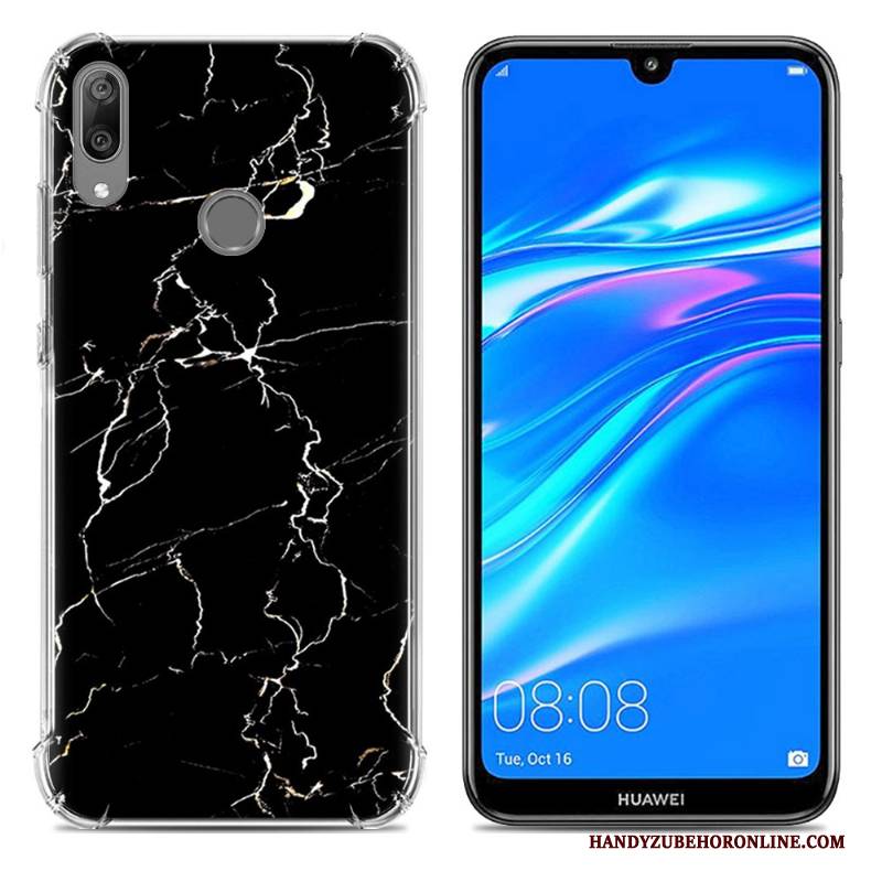 Hülle Huawei Y7 2019 Kreativ Ballon Blau, Case Huawei Y7 2019 Weiche Trend Anti-sturz