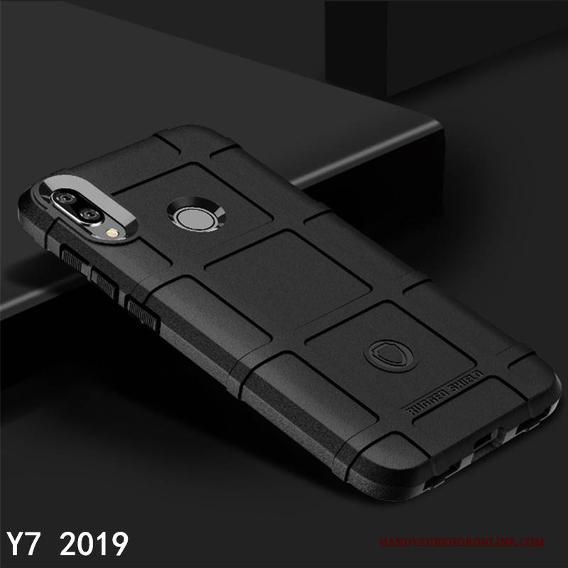 Hülle Huawei Y7 2019 Kreativ Nubuck Trendmarke, Case Huawei Y7 2019 Taschen Anti-sturz Dicke