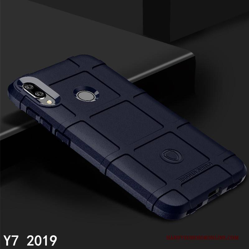 Hülle Huawei Y7 2019 Kreativ Nubuck Trendmarke, Case Huawei Y7 2019 Taschen Anti-sturz Dicke