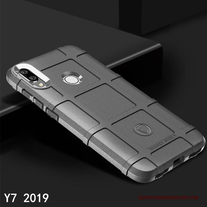 Hülle Huawei Y7 2019 Kreativ Nubuck Trendmarke, Case Huawei Y7 2019 Taschen Anti-sturz Dicke