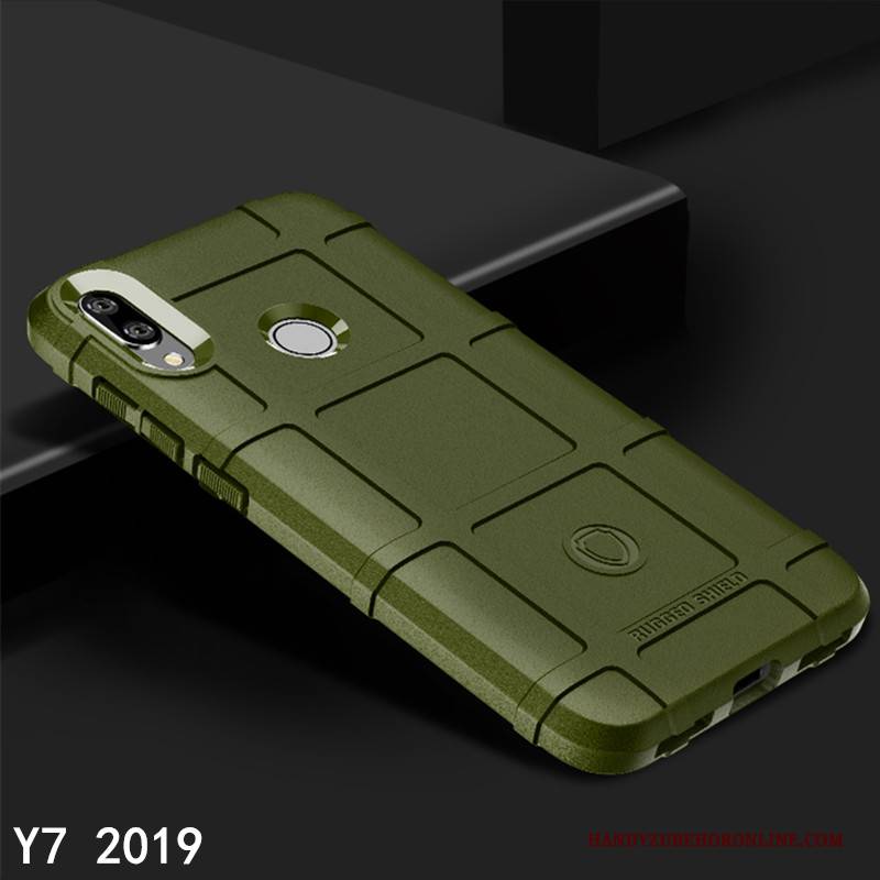 Hülle Huawei Y7 2019 Kreativ Nubuck Trendmarke, Case Huawei Y7 2019 Taschen Anti-sturz Dicke