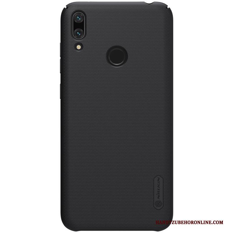 Hülle Huawei Y7 2019 Schutz Nubuck Gold, Case Huawei Y7 2019 Handyhüllen Anti-sturz