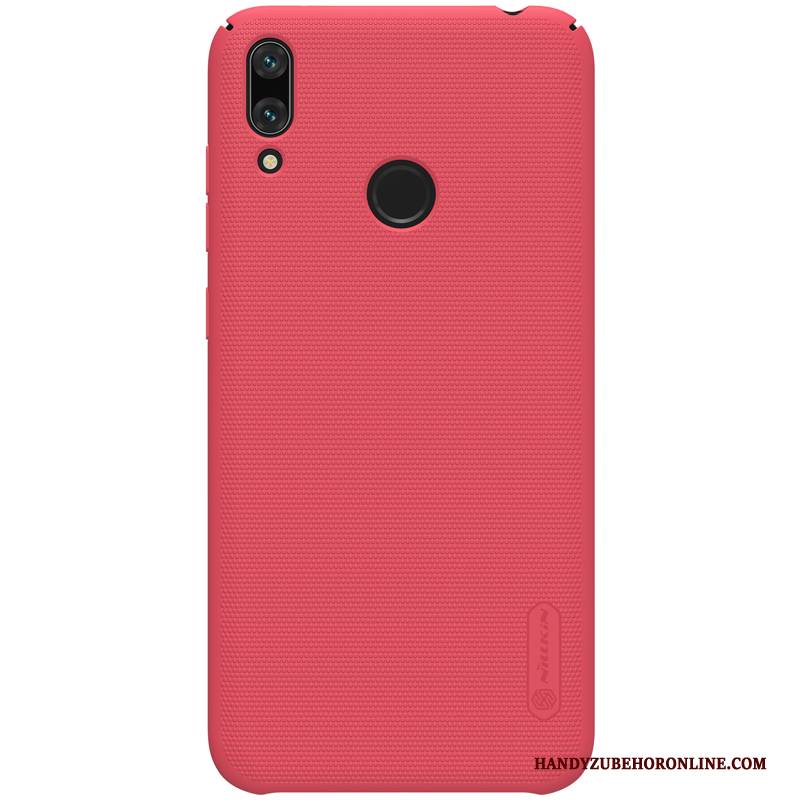 Hülle Huawei Y7 2019 Schutz Nubuck Gold, Case Huawei Y7 2019 Handyhüllen Anti-sturz