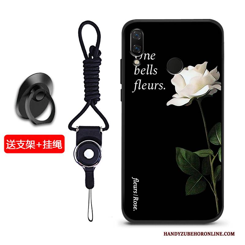 Hülle Huawei Y7 2019 Silikon Handyhüllen Nubuck, Case Huawei Y7 2019 Weiche Blau