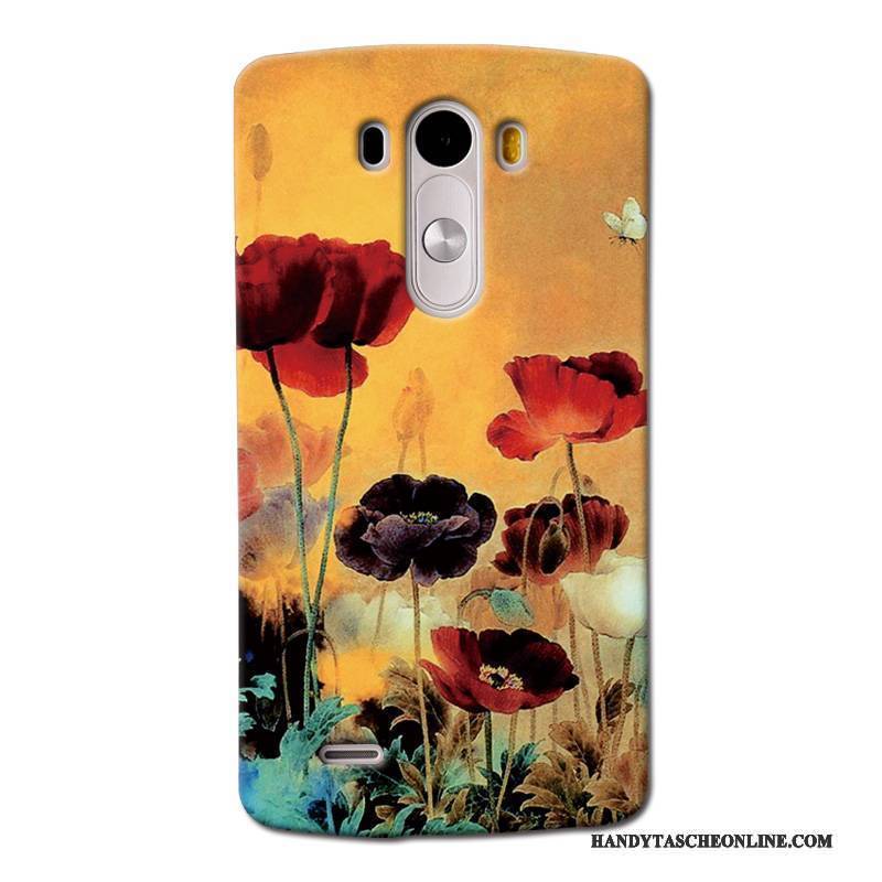 Hülle Lg G3 Gemalt Rot Trend, Case Lg G3 Schutz Nubuck Handyhüllen