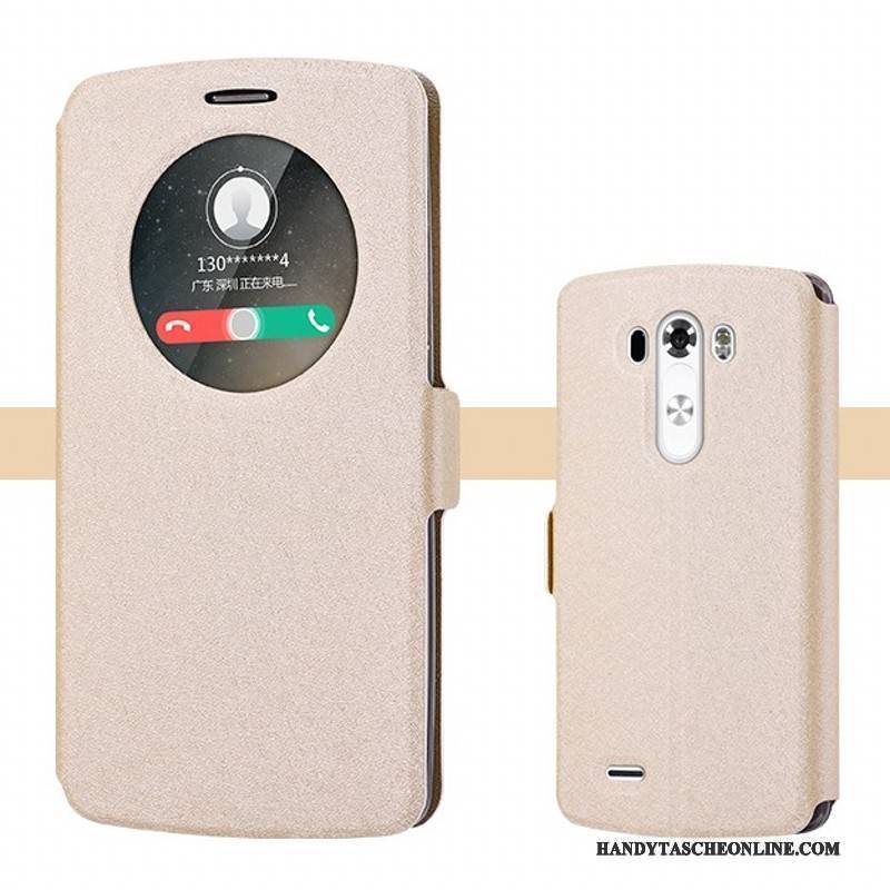 Hülle Lg G3 Lederhülle Gold Handyhüllen, Case Lg G3 Schutz Trend