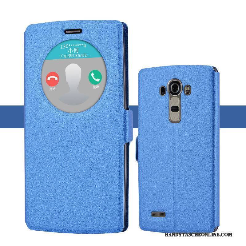 Hülle Lg G4 Lederhülle Handyhüllen Hellblau, Case Lg G4 Schutz Trend