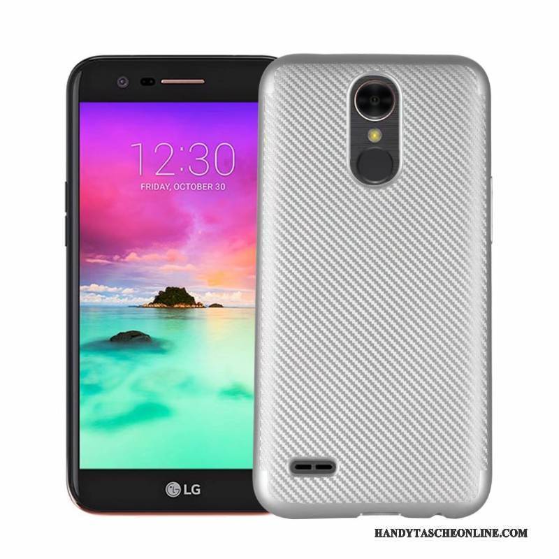 Hülle Lg K10 2017 Weiche Handyhüllen Silber, Case Lg K10 2017 Schutz Faser