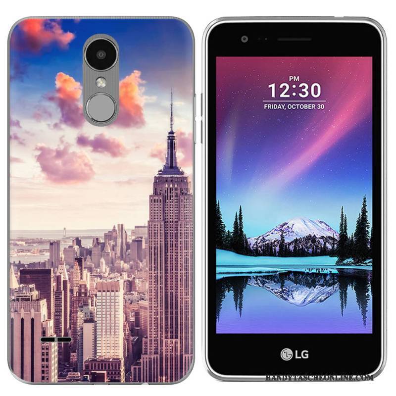 Hülle Lg K4 2017 Kreativ Europa Handyhüllen, Case Lg K4 2017 Silikon Landschaft Lila