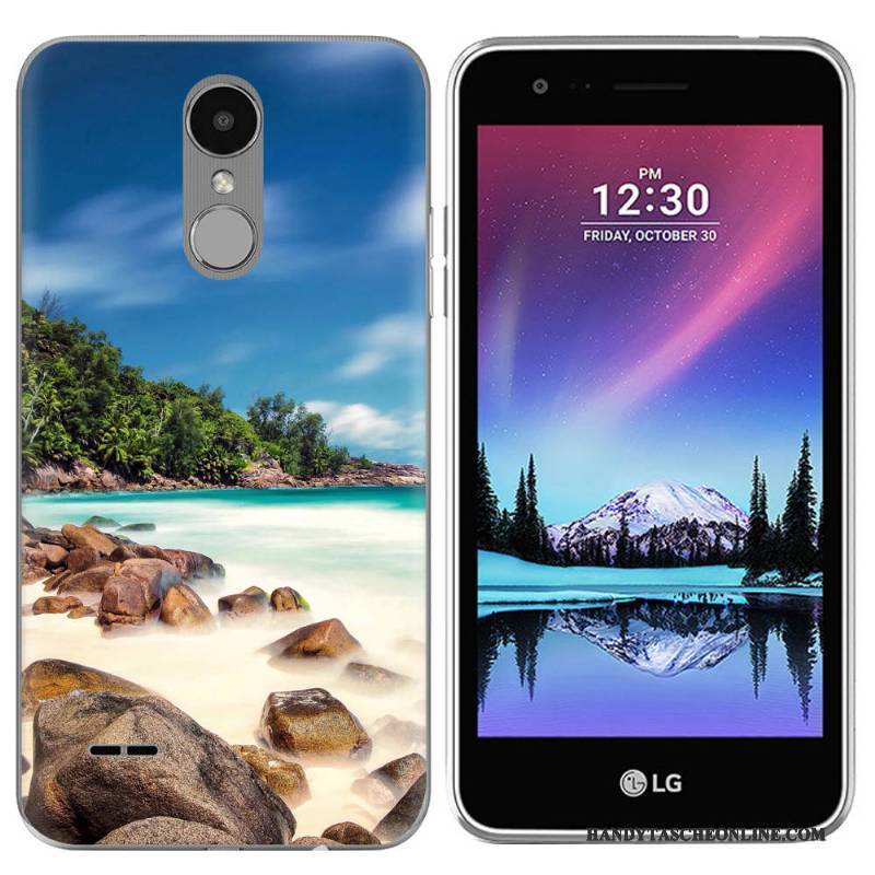 Hülle Lg K4 2017 Kreativ Europa Handyhüllen, Case Lg K4 2017 Silikon Landschaft Lila